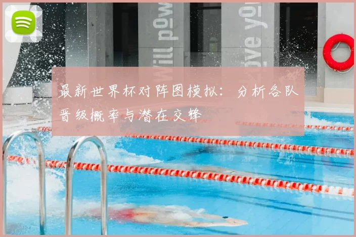 最新世界杯对阵图模拟:分析各队晋级概率与潜在交锋